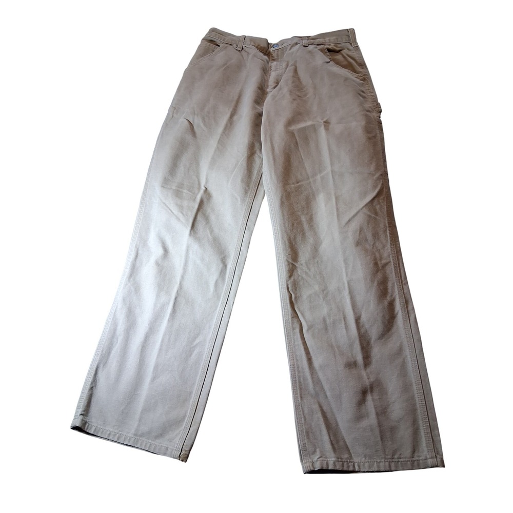 Carhartt B11 DES Washed Duck Work Dungaree Pants Desert Tan 34x32 Mens